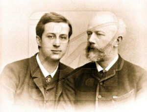 Tchaikovsky, right, with his nephew "Bob."